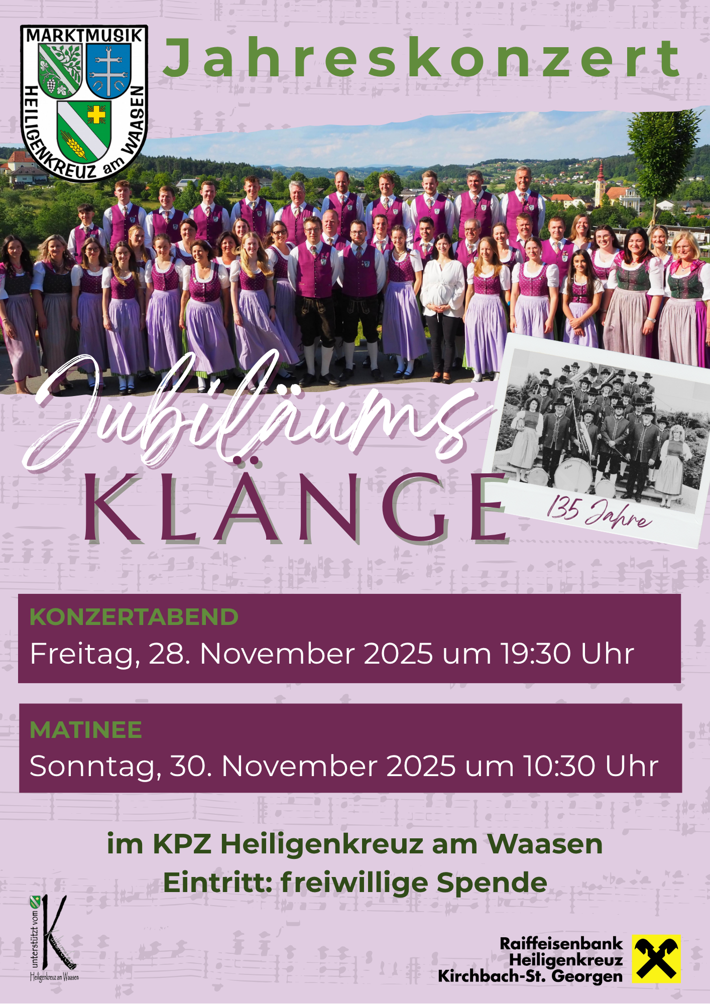 Jubiläumsklänge - Jahreskonzert der Markmusik Heiligenkreuz am Waasen