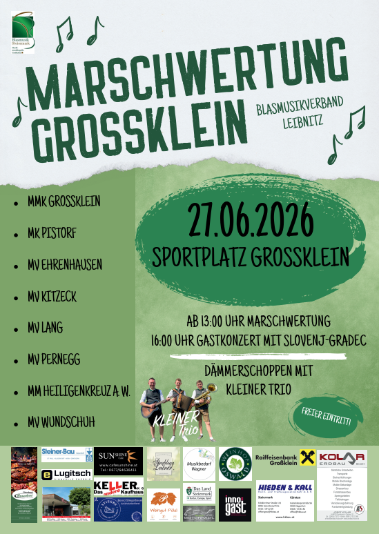Marschmusikwertung in Großklein