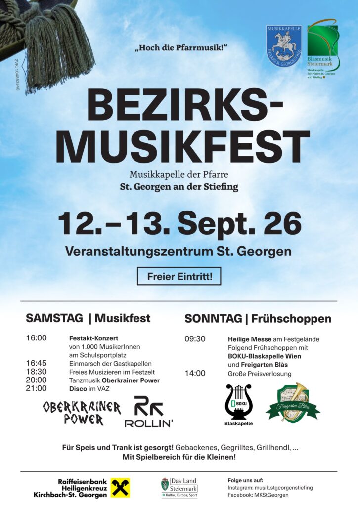 Bezirksmusikfest 2026 - Pfarrmusikkapelle St. Georgen an der Stiefing